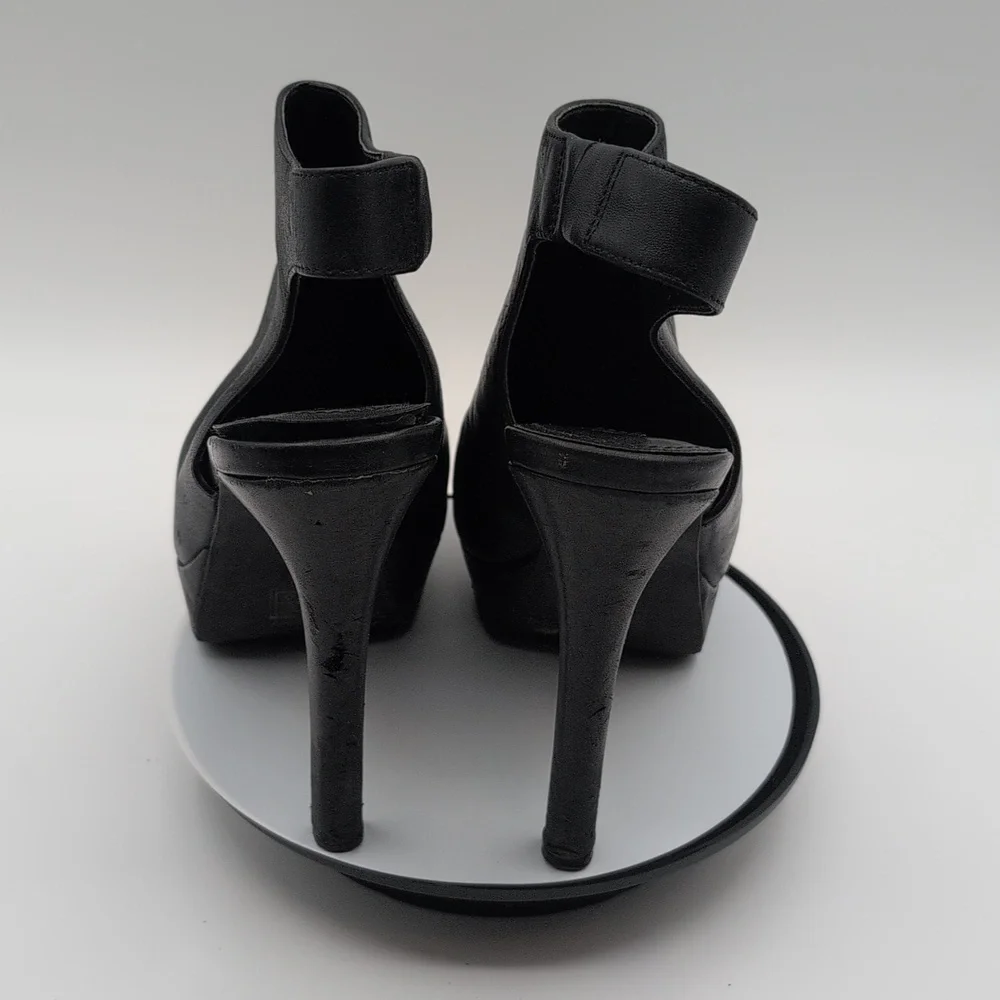 BCBGENERATION| Black Leather High Heel Ankle Boots - Picture 5 of 16